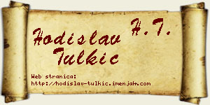 Hodislav Tulkić vizit kartica